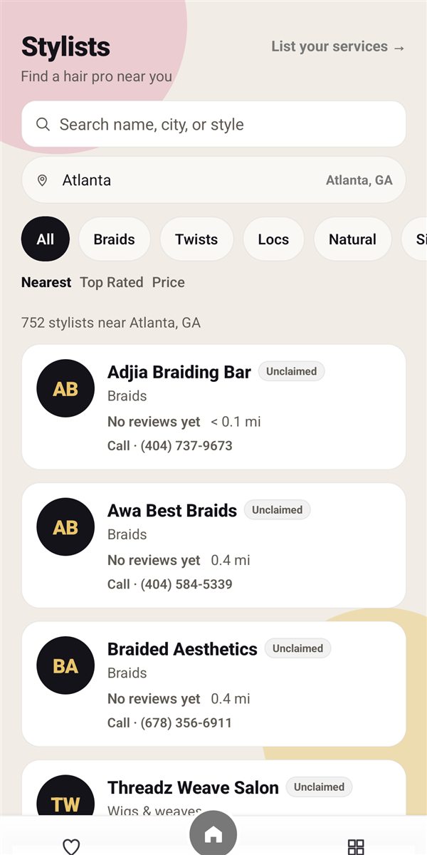 BLK GLO stylists near you